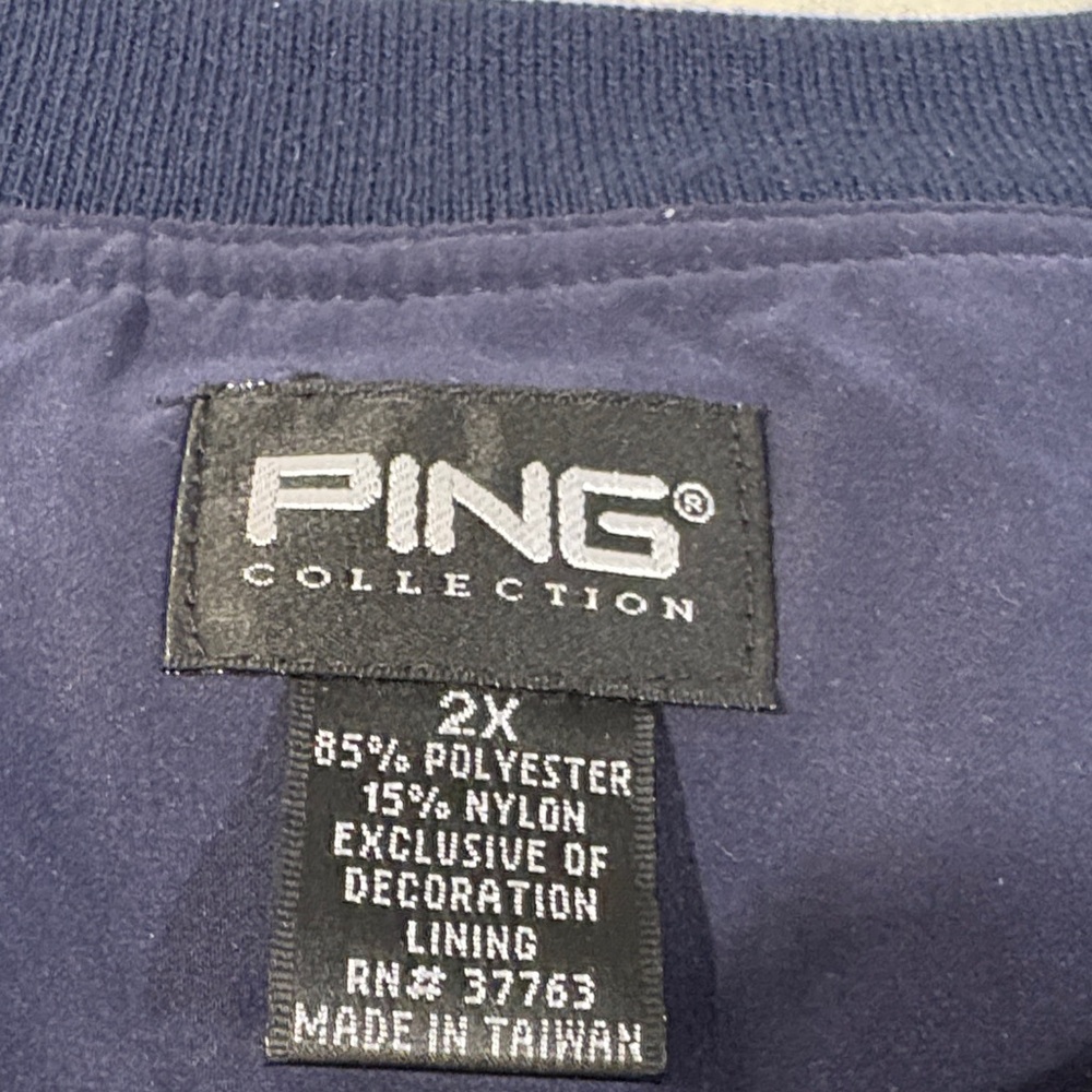 Ping Dark Blue V-Neck with White Trim - Picture 2 of 8